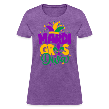 Mardi Gras Diva : Women's T-Shirt - purple heather