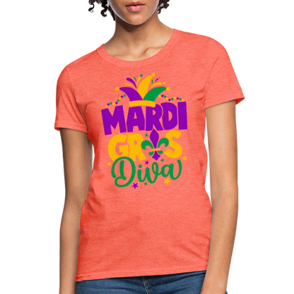 Mardi Gras Diva : Women's T-Shirt - heather coral