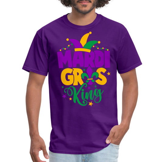 Mardi Gras King T-Shirt - purple