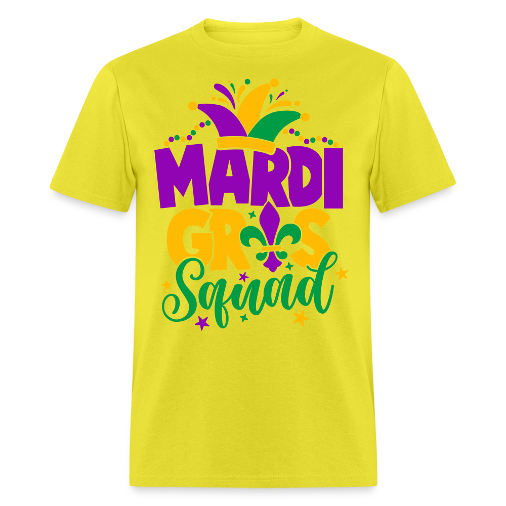 Mardi Gras Squad T-Shirt - yellow