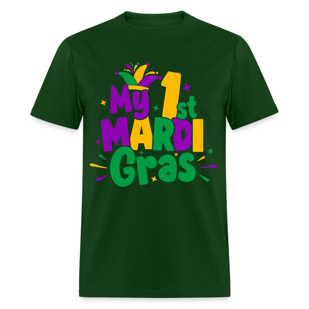 My First Mardi Gras T-Shirt - forest green