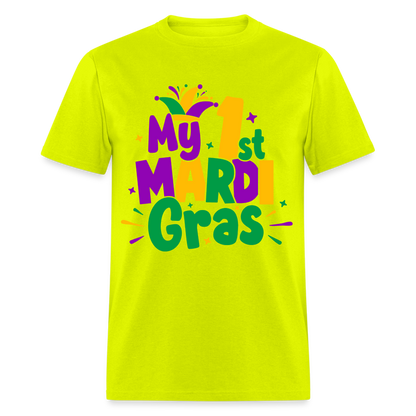My First Mardi Gras T-Shirt - safety green