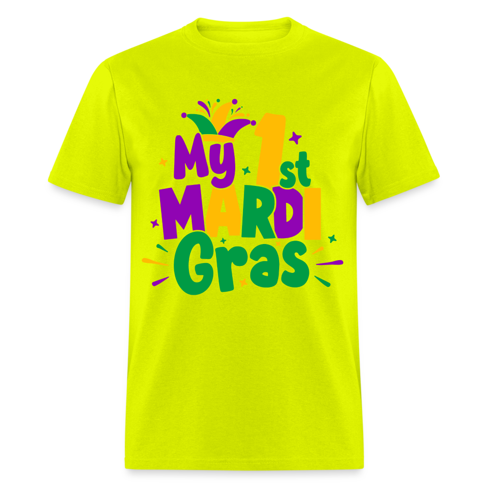 My First Mardi Gras T-Shirt - safety green
