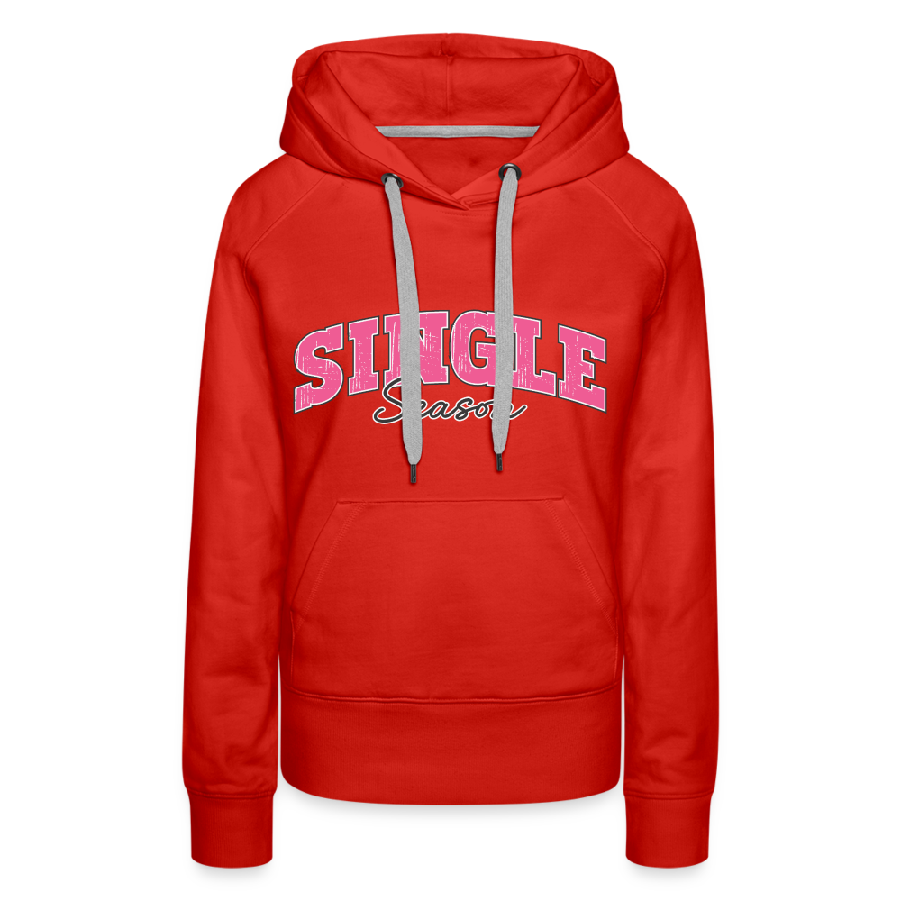 Single Season : Women’s Premium Hoodie - red