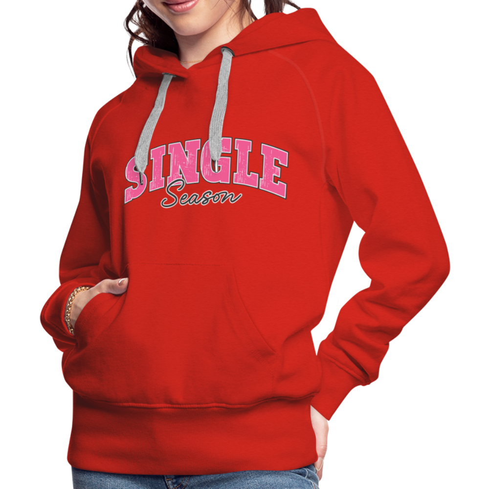Single Season : Women’s Premium Hoodie - red