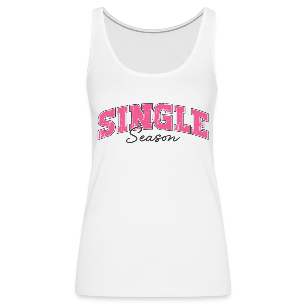 Single Season : Women’s Premium Tank Top - white