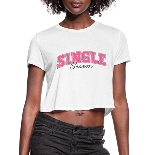 Single Season : Women's Cropped T-Shirt - white