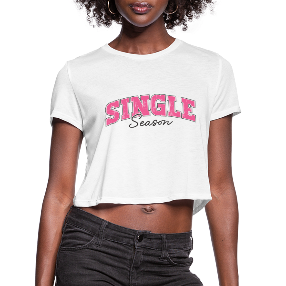 Single Season : Women's Cropped T-Shirt - white