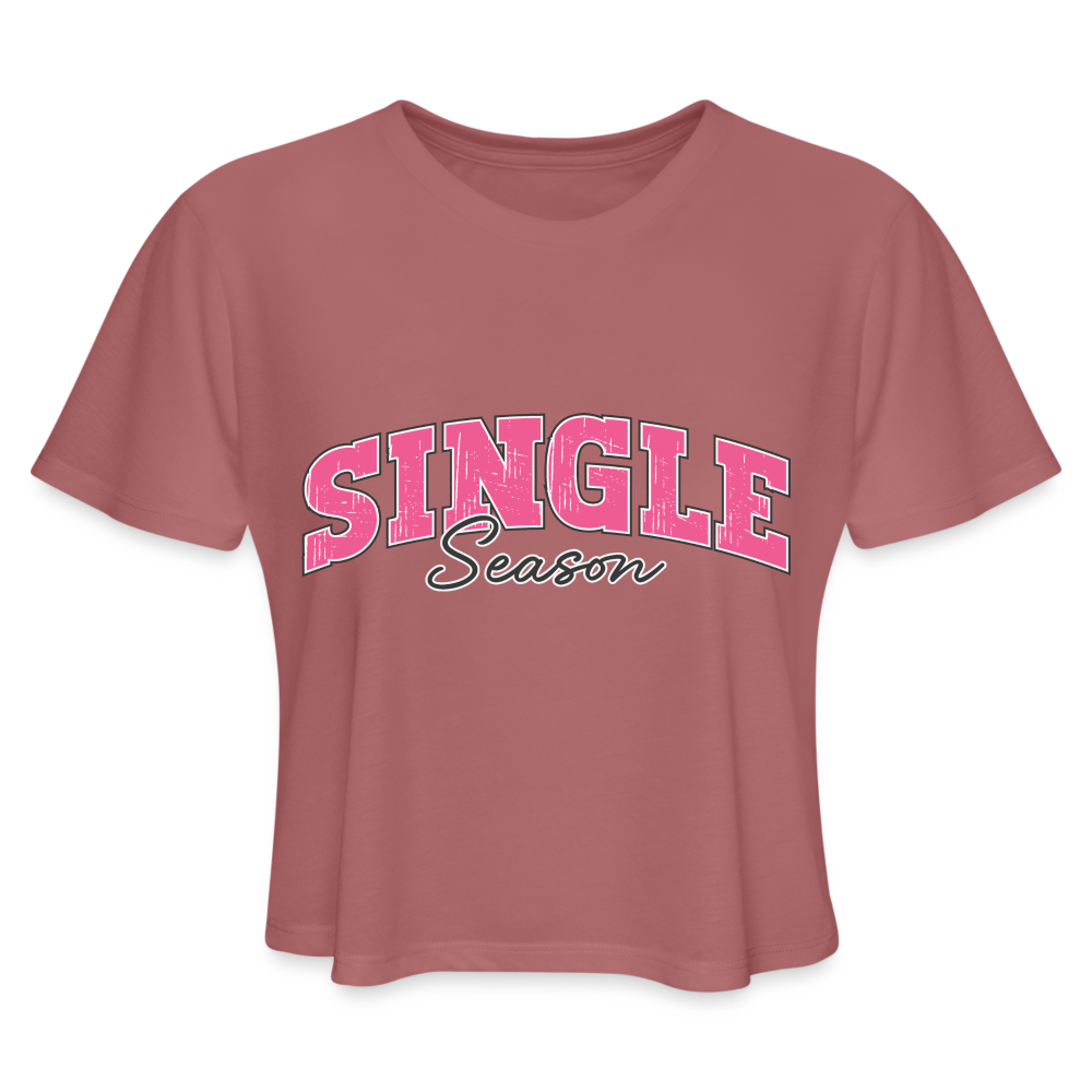 Single Season : Women's Cropped T-Shirt - mauve