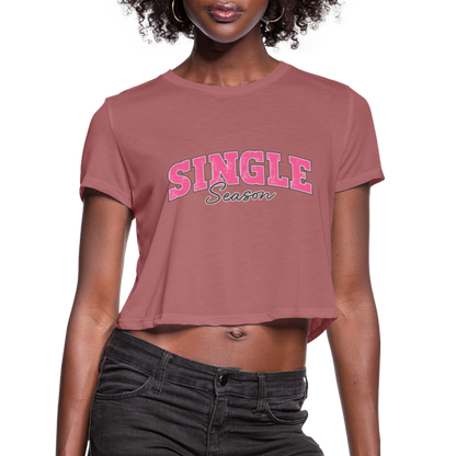 Single Season : Women's Cropped T-Shirt - mauve
