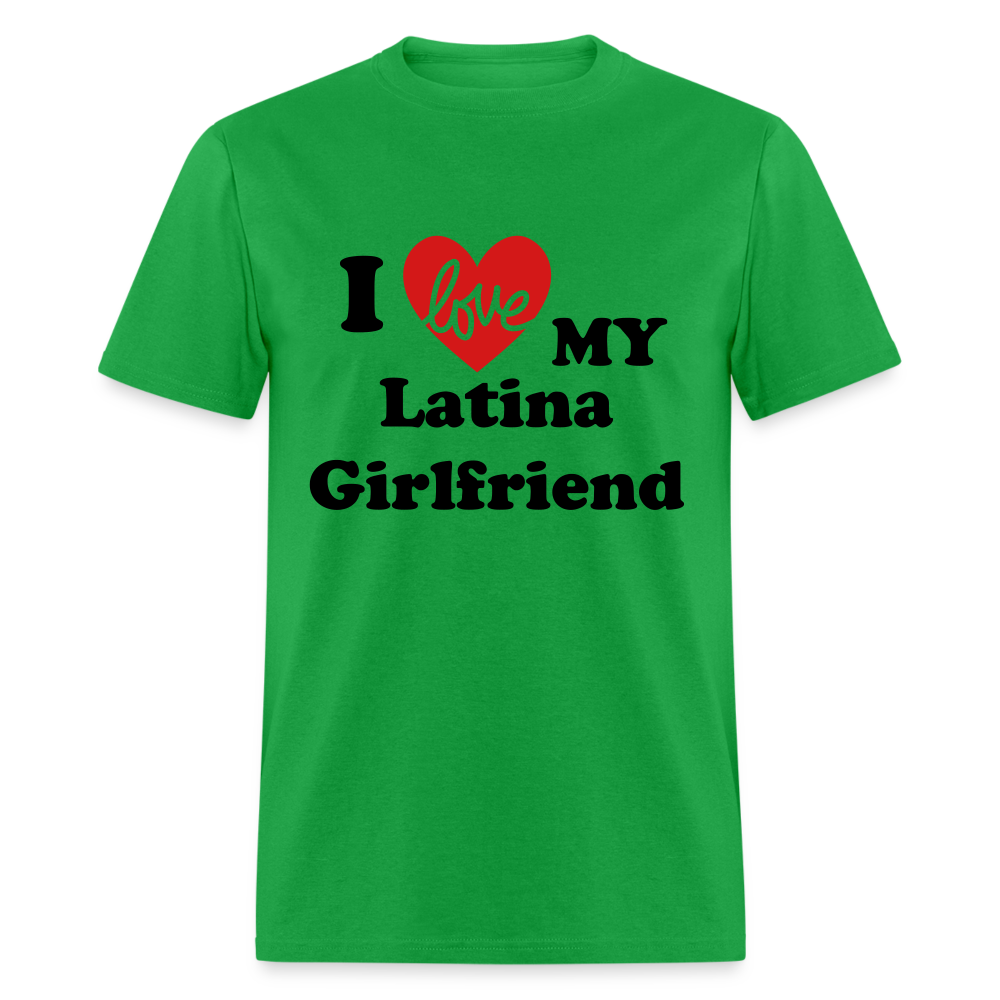 I Love My Latina Girlfriend T-Shirt (Personalize) - bright green