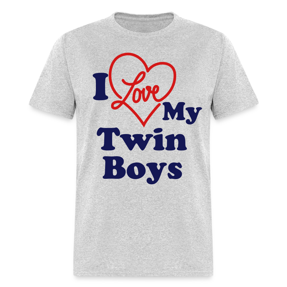 I Love My Twin Boys T-Shirt - heather gray