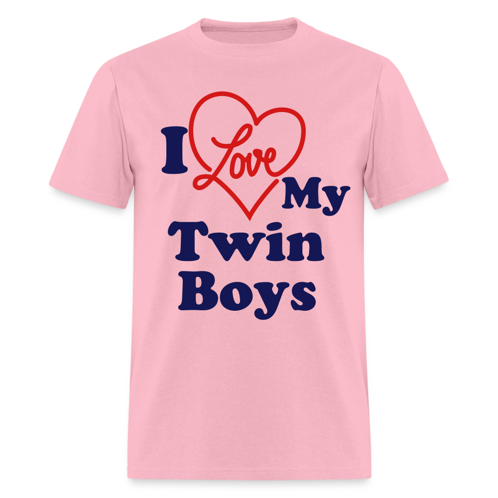 I Love My Twin Boys T-Shirt - pink