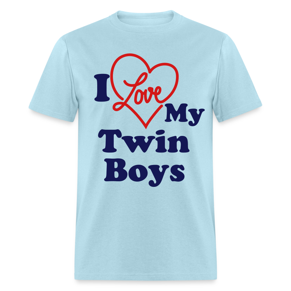 I Love My Twin Boys T-Shirt - powder blue