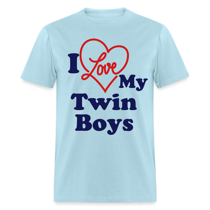 I Love My Twin Boys T-Shirt - powder blue