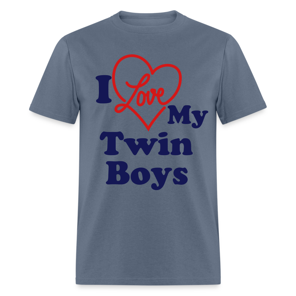 I Love My Twin Boys T-Shirt - denim