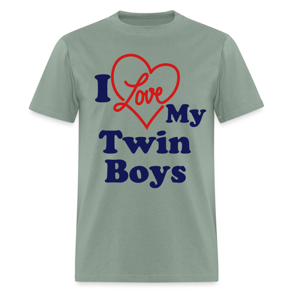 I Love My Twin Boys T-Shirt - sage