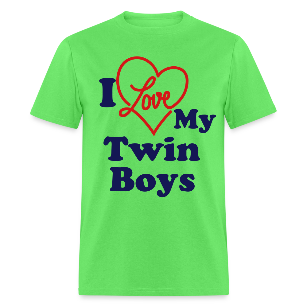 I Love My Twin Boys T-Shirt - kiwi