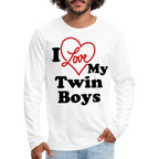 I Love My Twin Boys : Men's Premium Long Sleeve T-Shirt