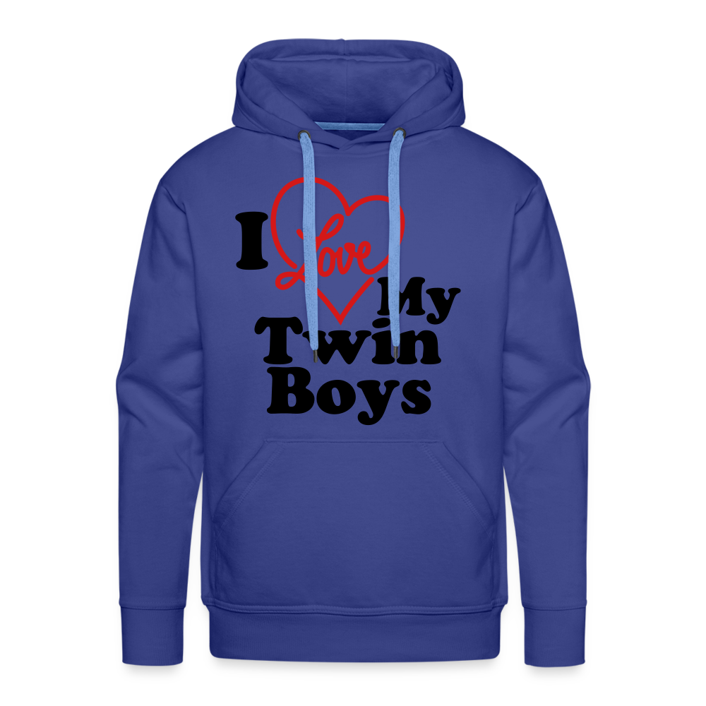 I Love My Twin Boys : Men’s Premium Hoodie - royal blue