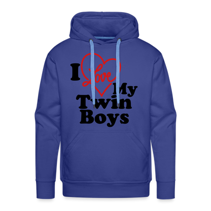 I Love My Twin Boys : Men’s Premium Hoodie - royal blue