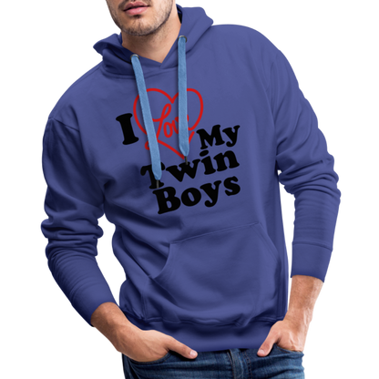 I Love My Twin Boys : Men’s Premium Hoodie - royal blue