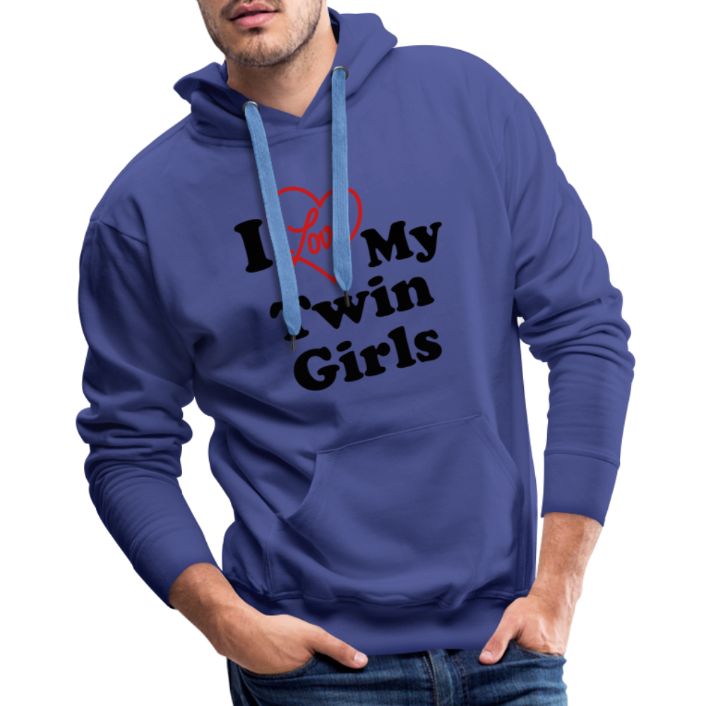 I Love My Twin Girls : Men’s Premium Hoodie - royal blue