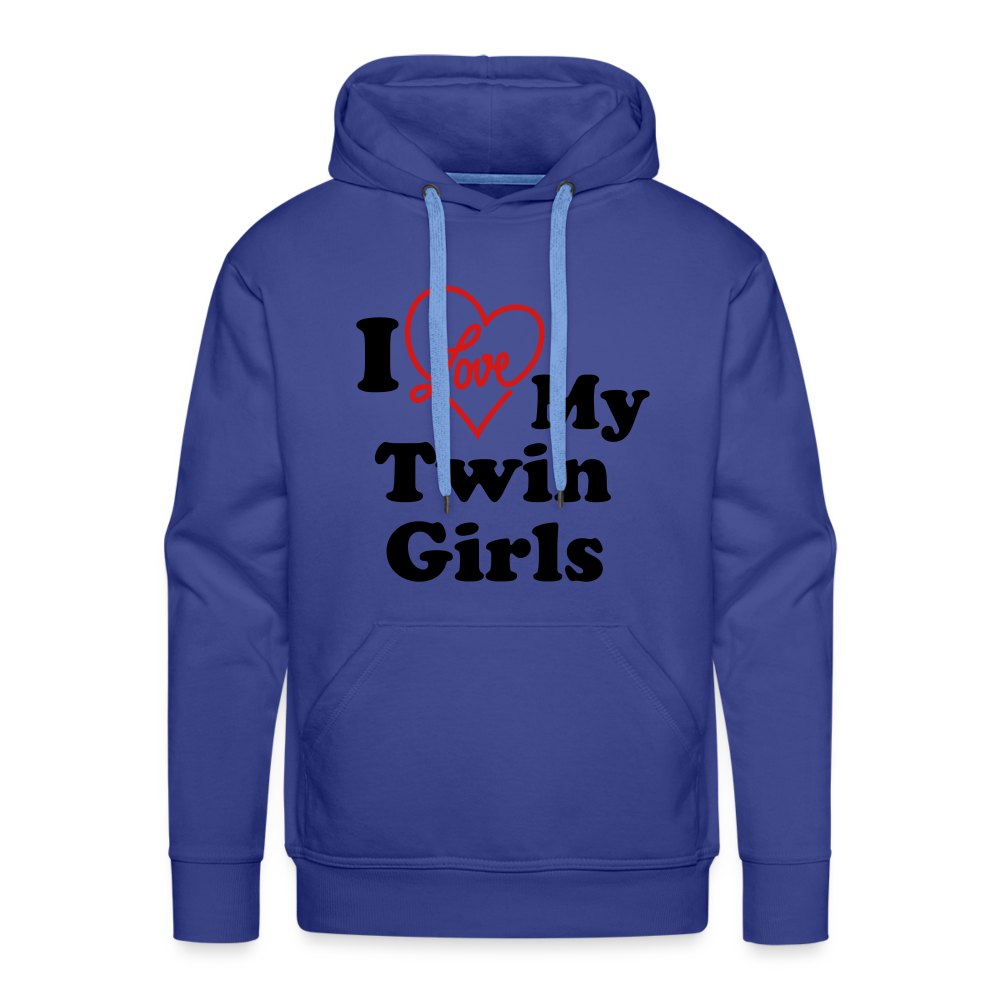 I Love My Twin Girls : Men’s Premium Hoodie - royal blue
