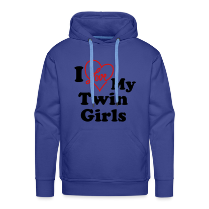 I Love My Twin Girls : Men’s Premium Hoodie - royal blue