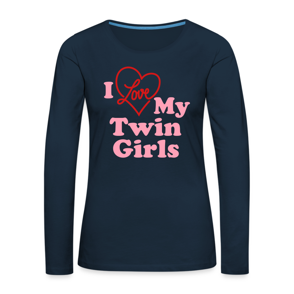 Women's Premium Long Sleeve T-Shirt - deep navy