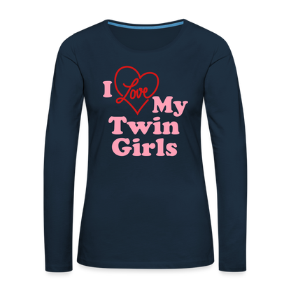 Women's Premium Long Sleeve T-Shirt - deep navy