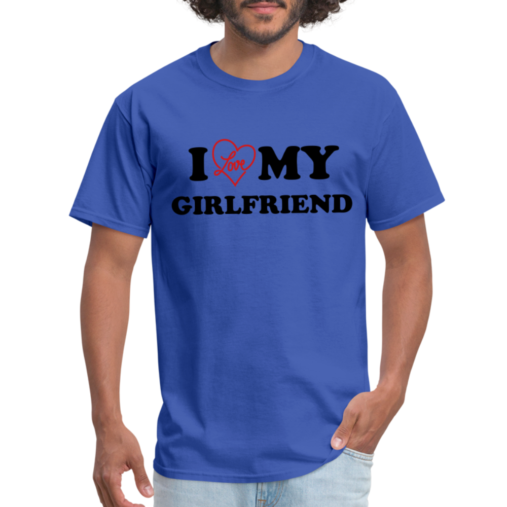 I Love My Girlfriend : T-Shirt - royal blue