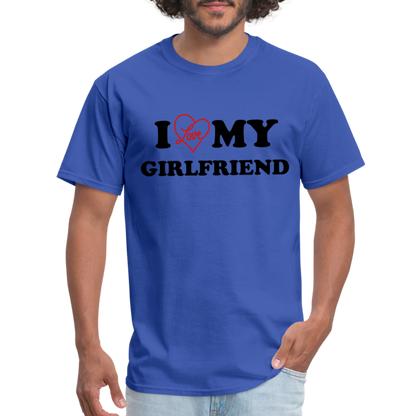 I Love My Girlfriend : T-Shirt - royal blue