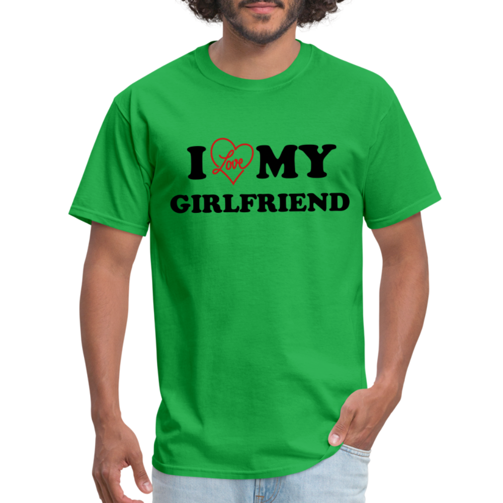 I Love My Girlfriend : T-Shirt - bright green