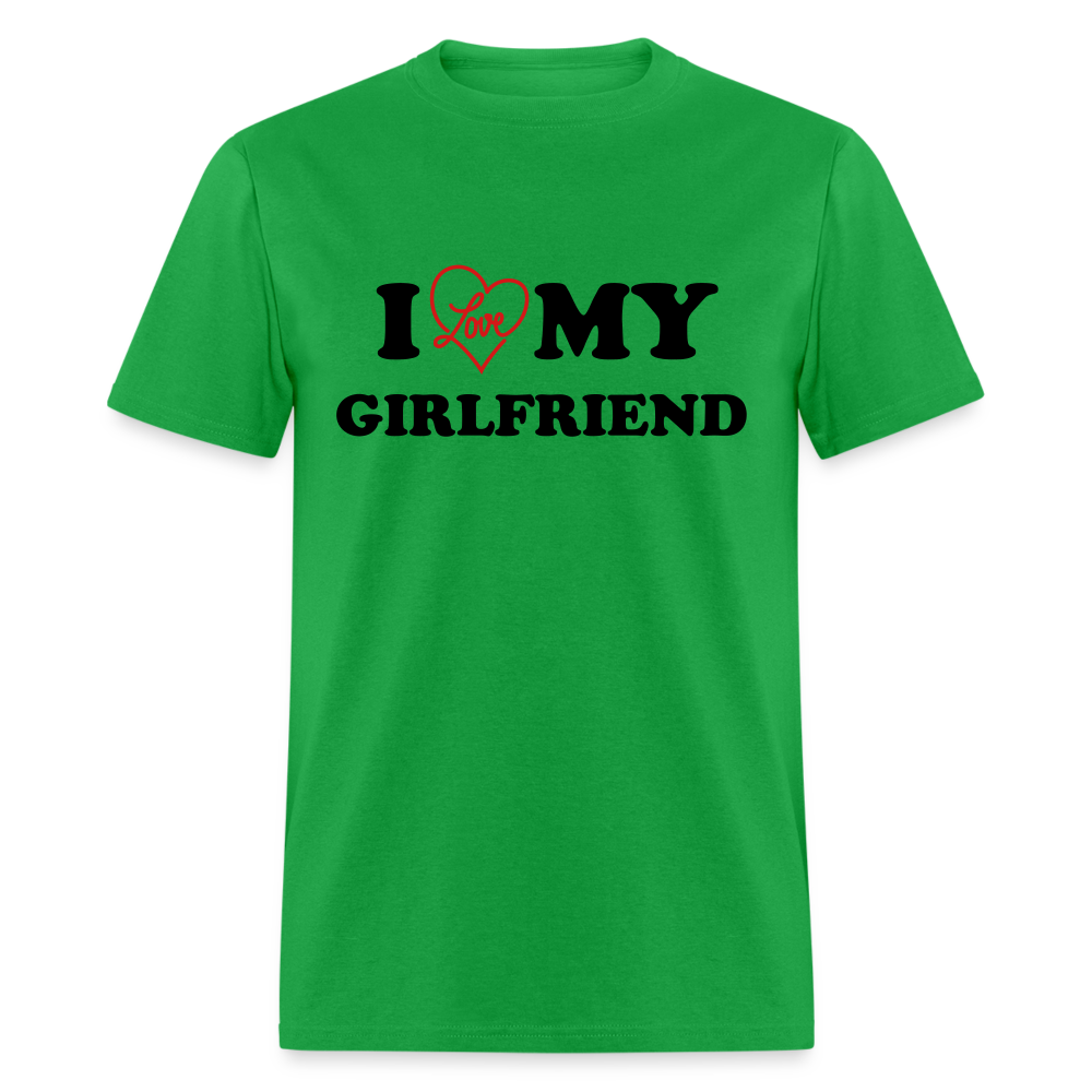 I Love My Girlfriend : T-Shirt - bright green