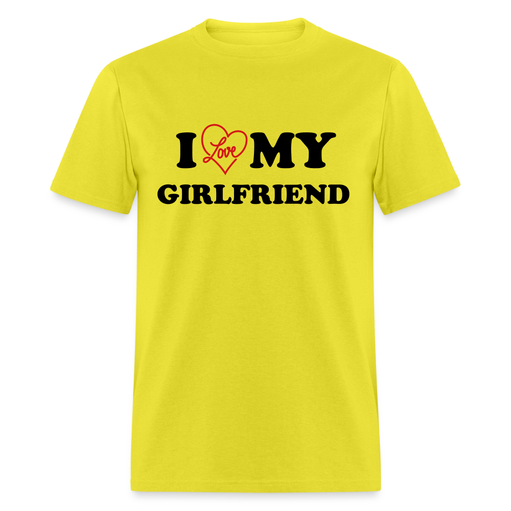 I Love My Girlfriend : T-Shirt - yellow
