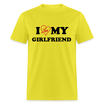 I Love My Girlfriend : T-Shirt - yellow