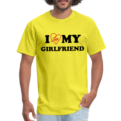 I Love My Girlfriend : T-Shirt - yellow