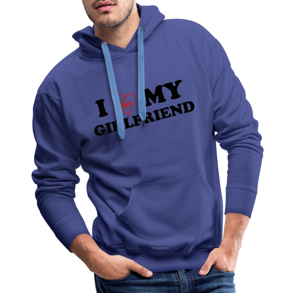 I Love My Girlfriend : Men’s Premium Hoodie - royal blue