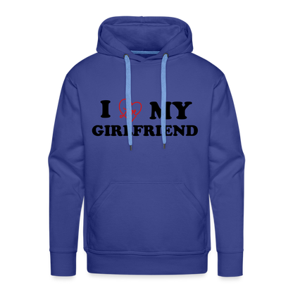 I Love My Girlfriend : Men’s Premium Hoodie - royal blue