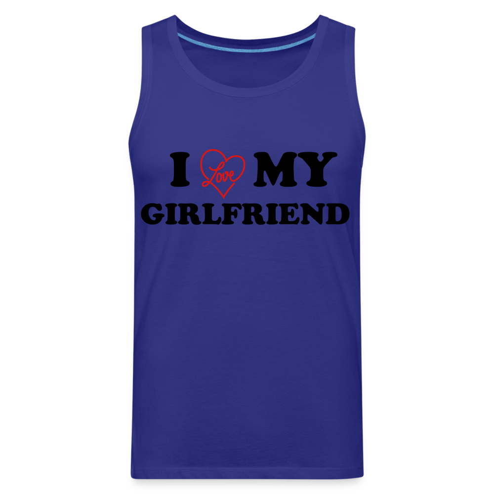 I Love My Girlfriend : Men’s Premium Tank - royal blue