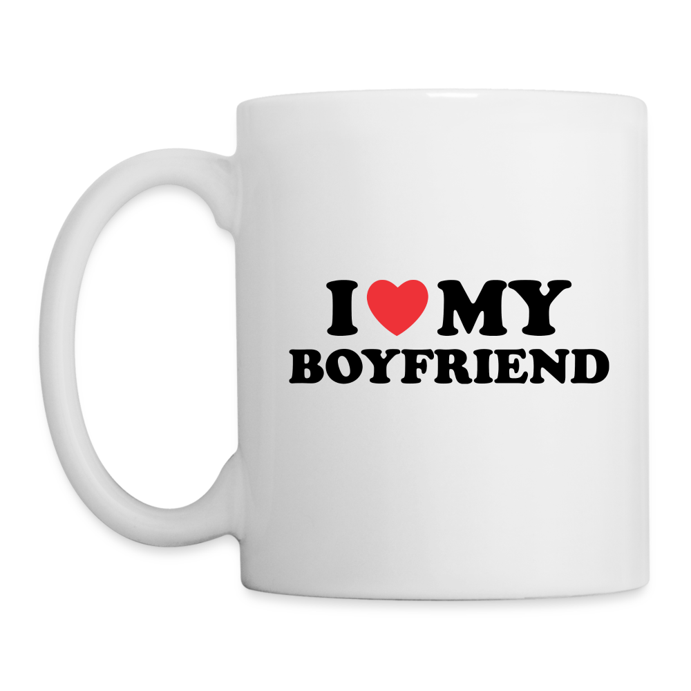 I Love My Boyfriend : Coffee Mug - white