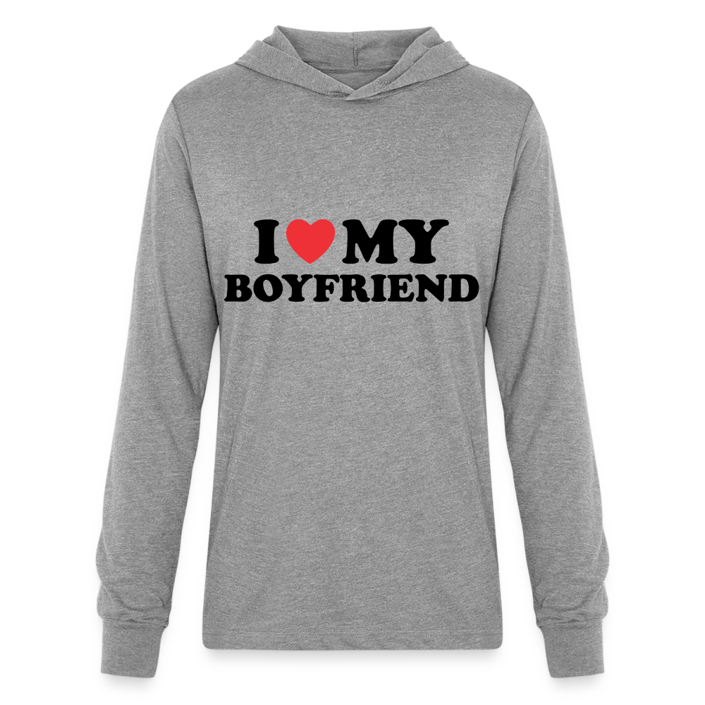 Unisex Long Sleeve Hoodie Shirt - heather grey