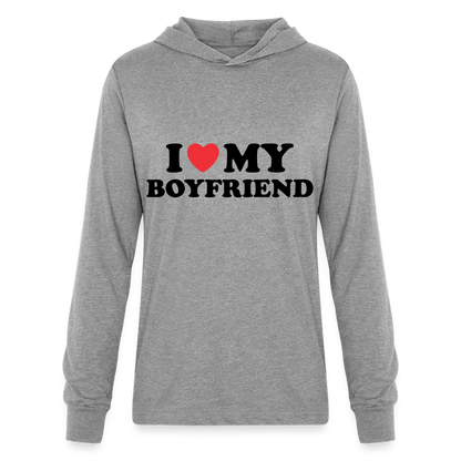 Unisex Long Sleeve Hoodie Shirt - heather grey