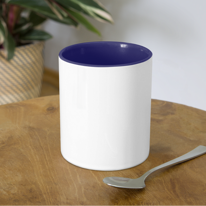 I Love My Little Man Coffee Mug (Personalizable) - white/cobalt blue