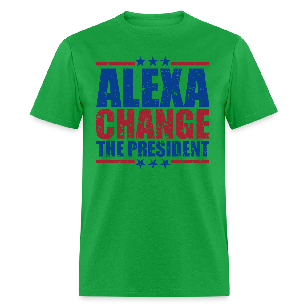 Alexa Change the President T-Shirt - bright green