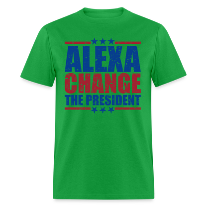 Alexa Change the President T-Shirt - bright green