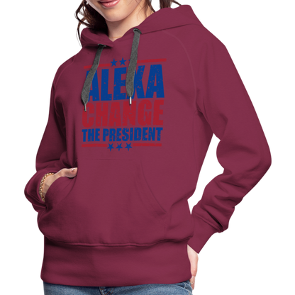 Alexa Change the President Men's Women’s Premium Hoodie - burgundy