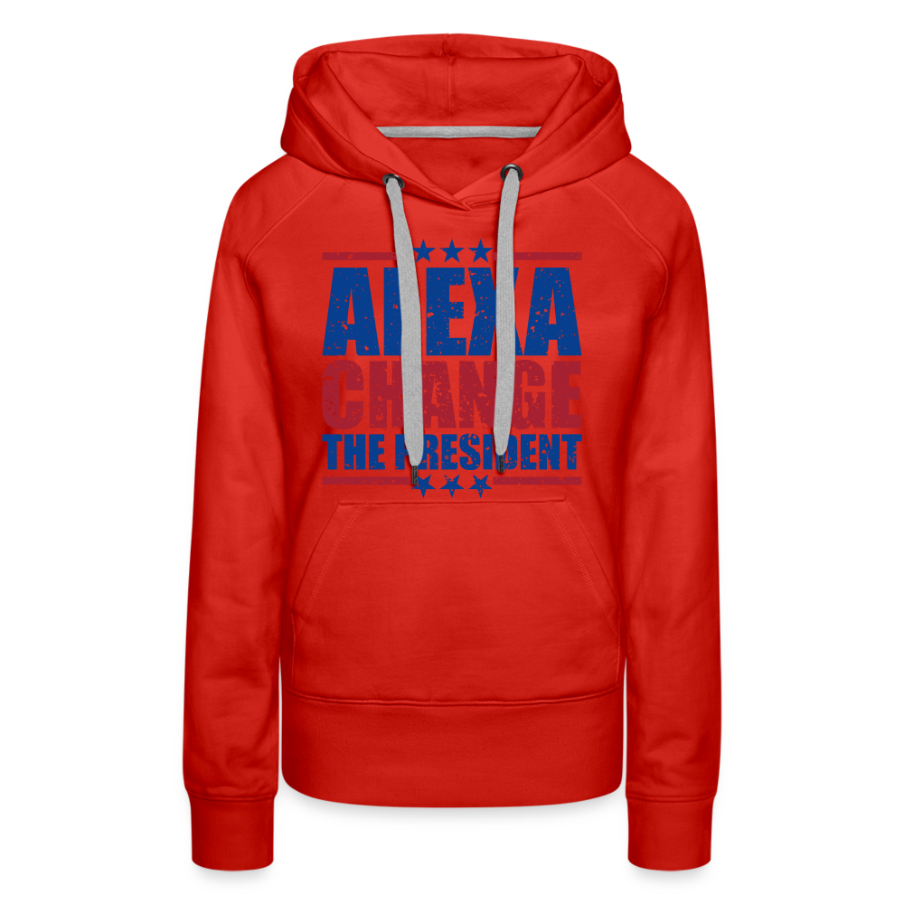 Alexa Change the President Men's Women’s Premium Hoodie - red