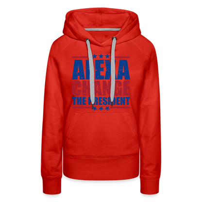 Alexa Change the President Men's Women’s Premium Hoodie - red